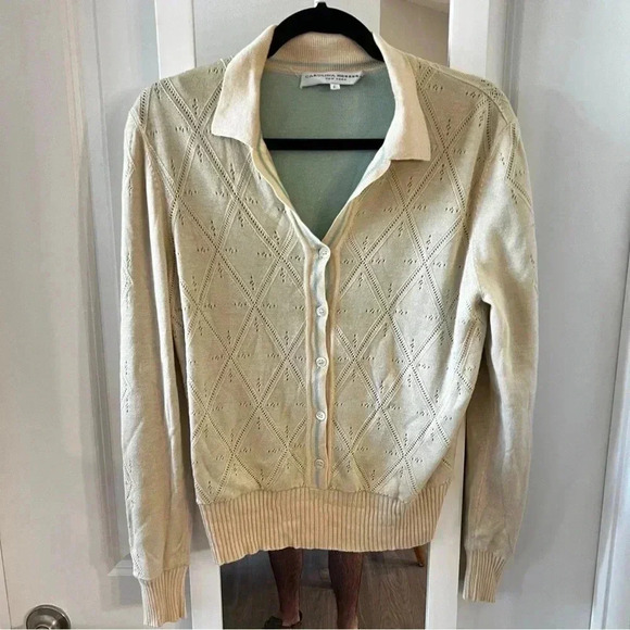 Carolina Herrera Sweaters - Cream Button-Up Women's Sweater